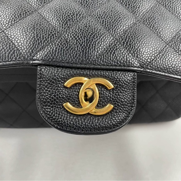 Chanel double flap bag quilted caviar jumho - Picture 8 of 17